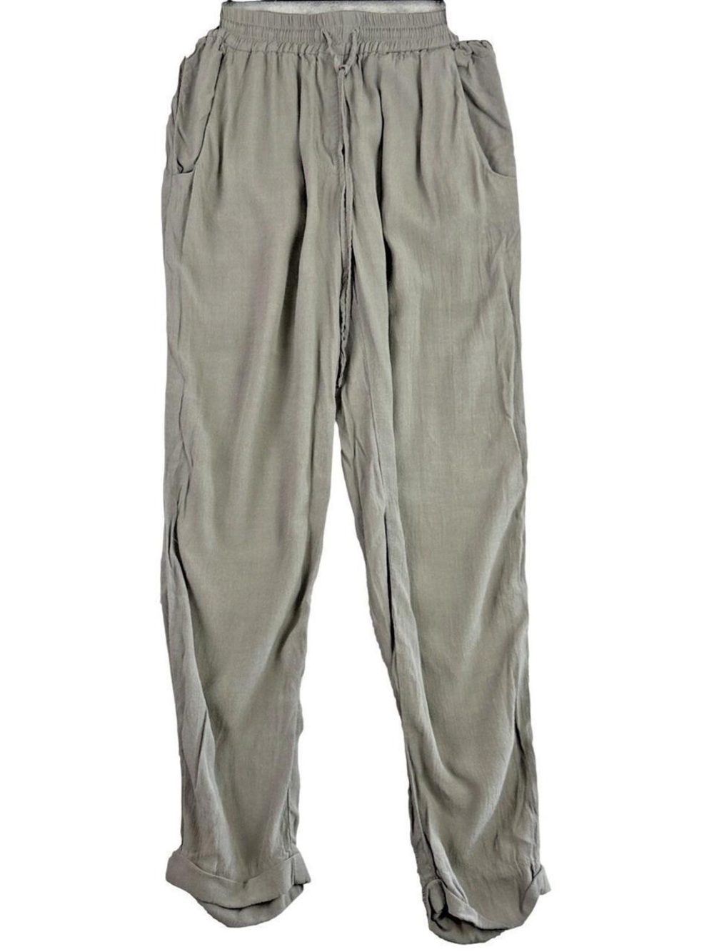 J. Crew Lightweight Crinkle Drawstring Pants- Gray